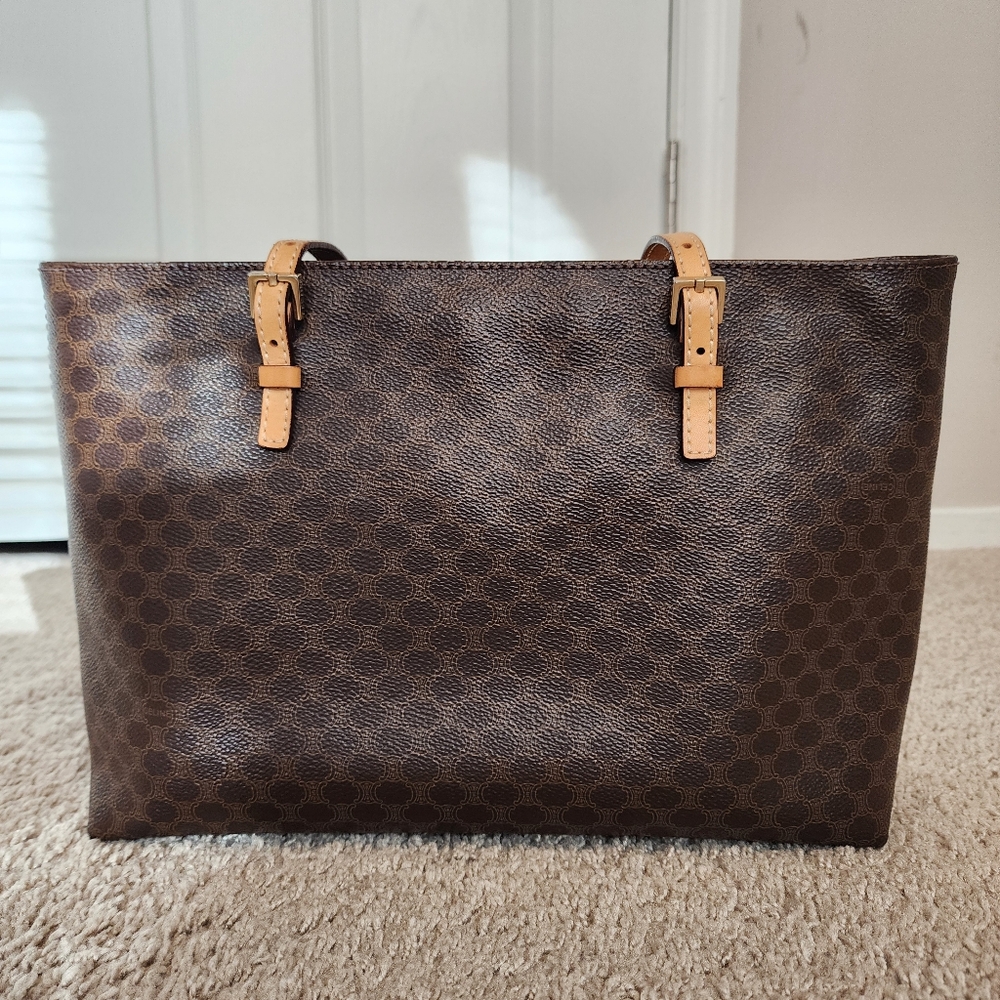 Celine Macadam Canvas Shoulder Bag